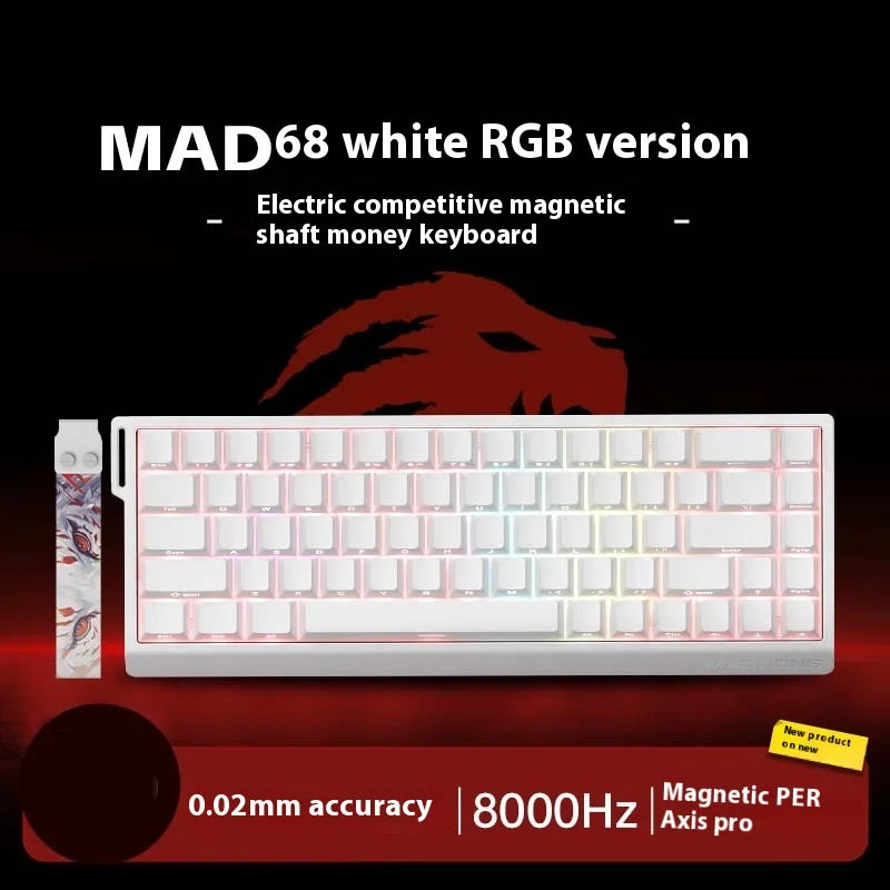 MADLIONS MAD 60HE/68HE Magnetic Switch Keyboard Rapid Trigger Wired Gaming Keyboard Hot Swap Customized Keyboard Gamer Accessory